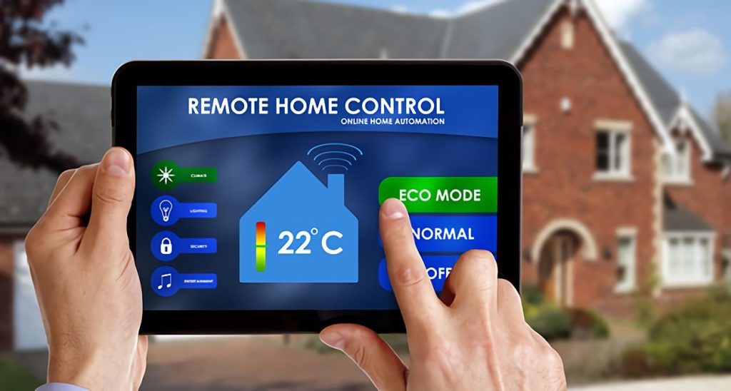 smart HVAC system or a mobile app controlling building AC